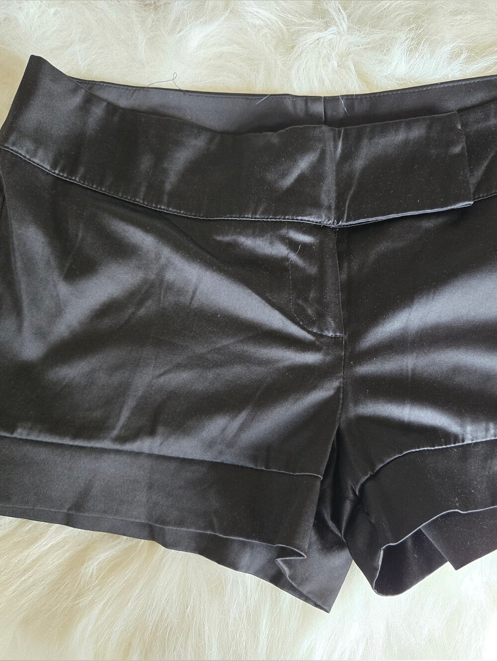 Wet Seal Black Satin Shorts
